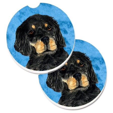 Carolines Treasures Blue Gordon Setter  Cup Holder Car Coaster, PK2 SS4791-BUCARC